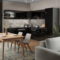 Vicco Frontale cucina Nero lucido 79.2 x 70.8 cm frontale del mobile per mobile base con cassetti