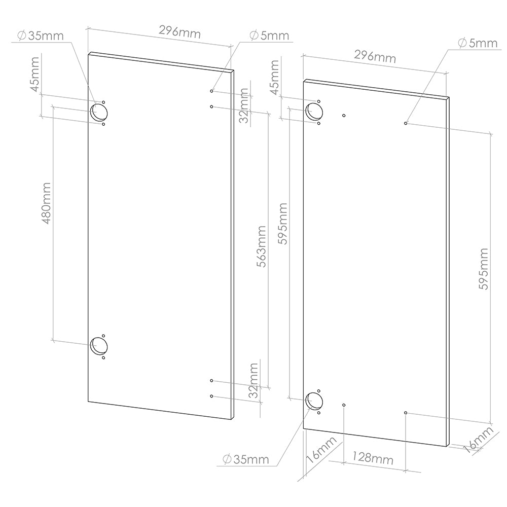Vicco Frontale cucina Nero lucido 59.2 x 71.3 cm frontale del mobile per mobile base ad angolo