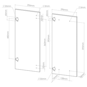 Vicco Frontale cucina Nero lucido 59.2 x 71.3 cm frontale del mobile per mobile base ad angolo