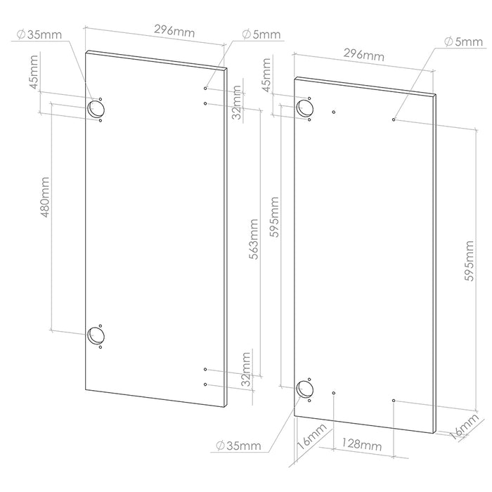 Vicco Frontale cucina Nero lucido 59.2 x 71.3 cm frontale del mobile per mobile base ad angolo
