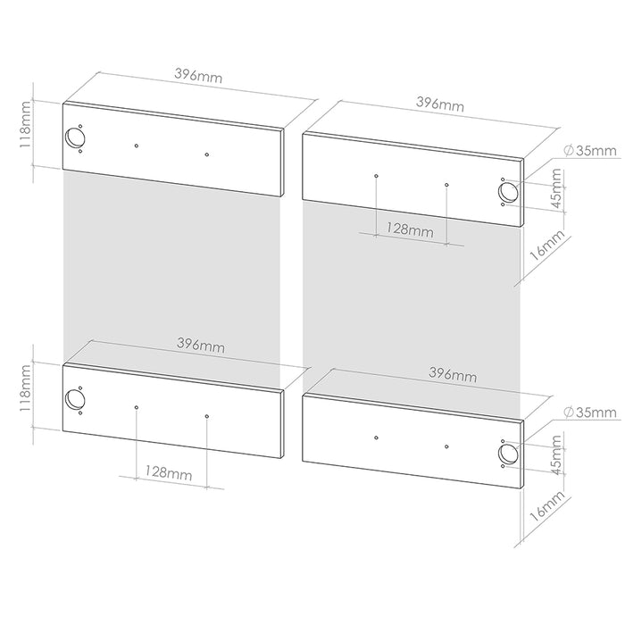 Vicco Frontale cucina Sonoma 79.2 x 59 cm frontale del mobile per pensile con vetro
