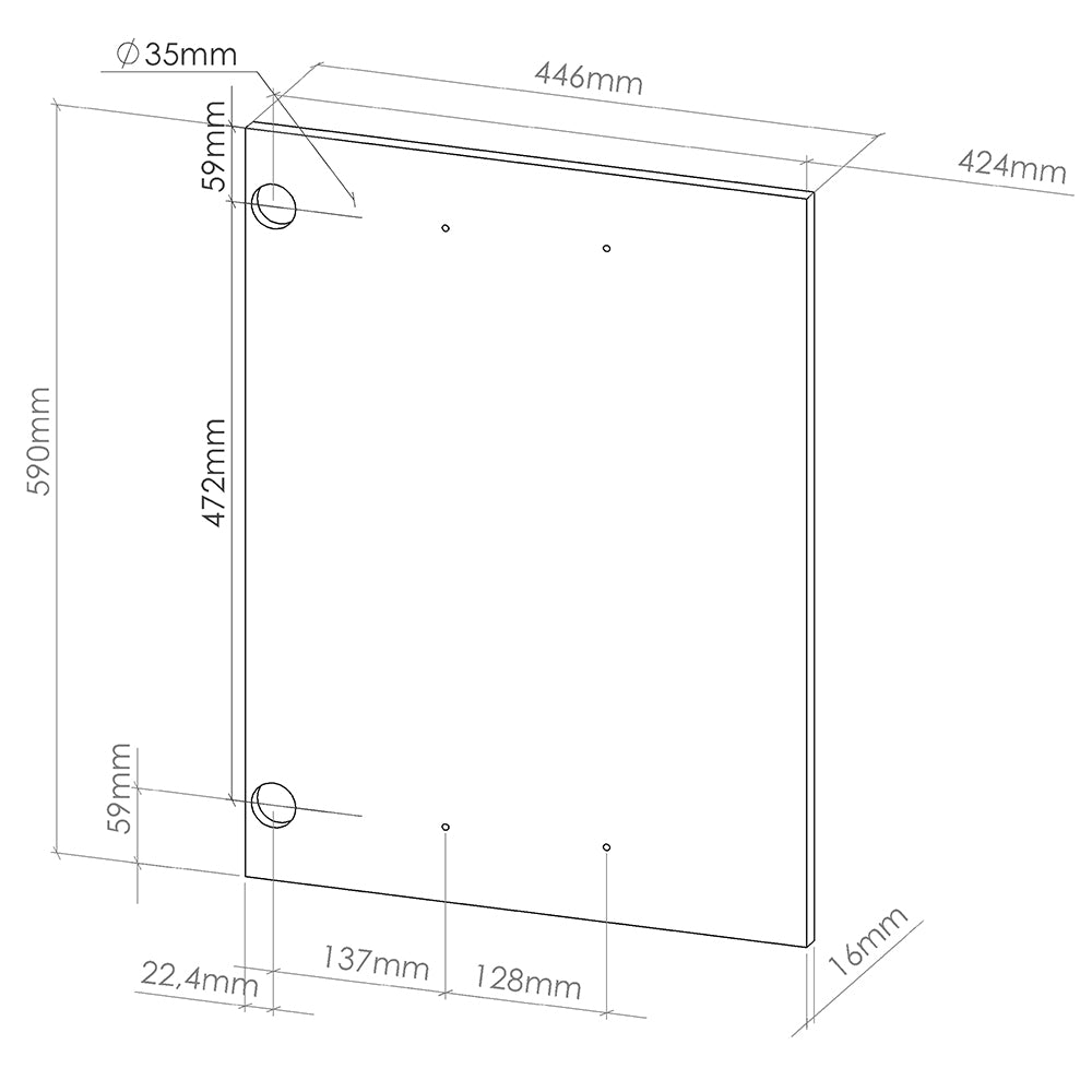 Vicco Frontale cucina Sonoma 44.6 x 59 cm frontale del mobile per pensile