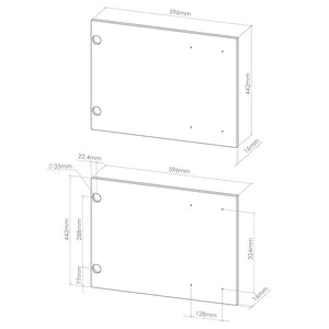 Vicco Frontale cucina Bianco lucido 59.6 x 88.4 cm frontale del mobile per mobile da incasso microonde