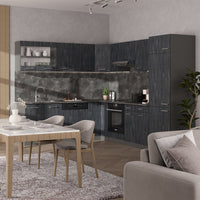 Vicco Frontale cucina Calcestruzzo nero 59.2 x 71.3 cm frontale del mobile per mobile base ad angolo