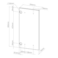 Vicco Frontale cucina Calcestruzzo nero 29.6 x 59 cm frontale del mobile per pensile