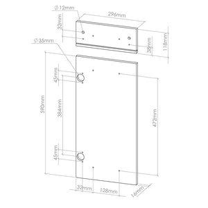 Vicco Frontale cucina Calcestruzzo nero 29.6 x 71.6 cm frontale del mobile per mobile base con cassetti