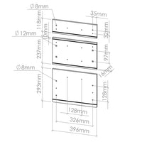 Vicco Frontale cucina Calcestruzzo nero 39.6 x 71.3 cm frontale del mobile per mobile base con cassetti