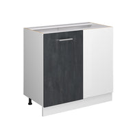 Vicco Frontale cucina Calcestruzzo nero 46 x 71.6 cm frontale del mobile per mobile base ad angolo