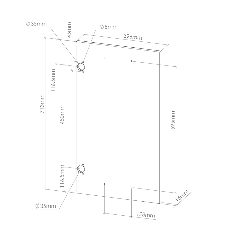 Vicco Frontale cucina Rovere artigianale 46 x 71.6 cm frontale del mobile per mobile base ad angolo