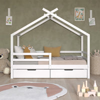 Vitalispa Letto montessori bambini Bianco 160 x 80 cm con box e materasso