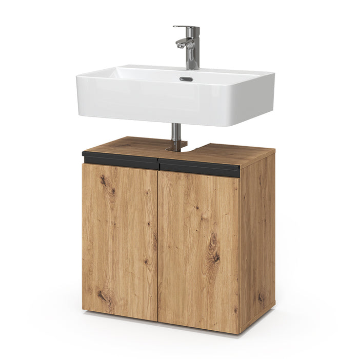Vicco Mobile sottolavabo per bagno Artigiano 60 x 58 cm con 2 porte