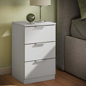 Vicco Comodino camera da letto Bianco 37.6 x 61.8 cm con 3 cassetti