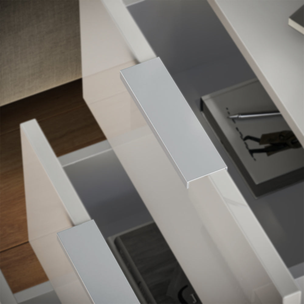 Vicco Comodino Bianco lucido con cassetti