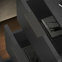 Vicco Comodino camera da letto Nero 37.6 x 61.8 cm con 3 cassetti