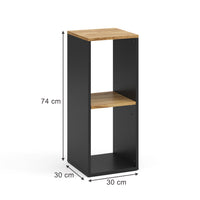 Vicco Libreria Antracite/quercia dorata 30 x 74 cm con 2 scomparti aperti
