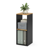 Vicco Libreria Antracite/quercia dorata 30 x 74 cm con 2 scomparti aperti