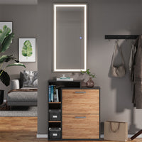 Vicco Specchio bagno Vetro 50 x 100 cm con illuminazione frontale