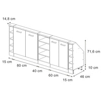 Vicco Set di mobili sottotetto Quercia dorata Set di 5