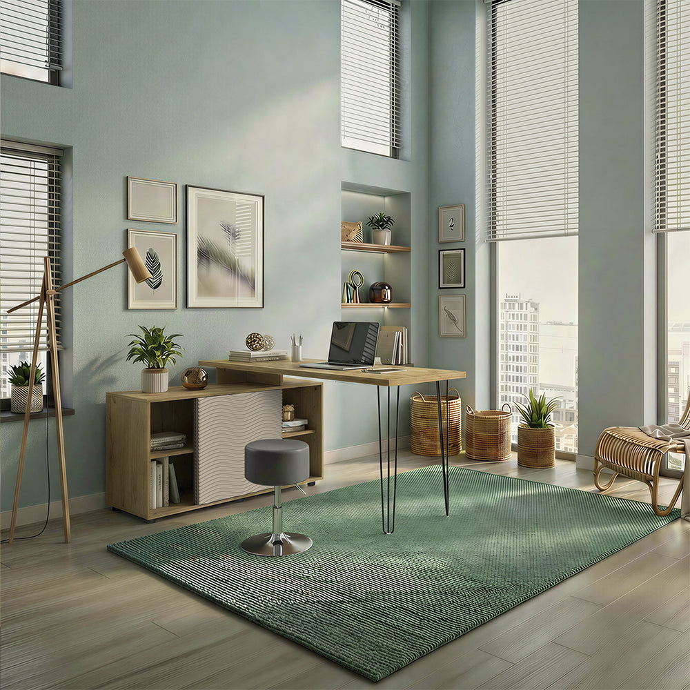 Vicco Scrivania angolare Cachemire 135 x 55 cm con schedario