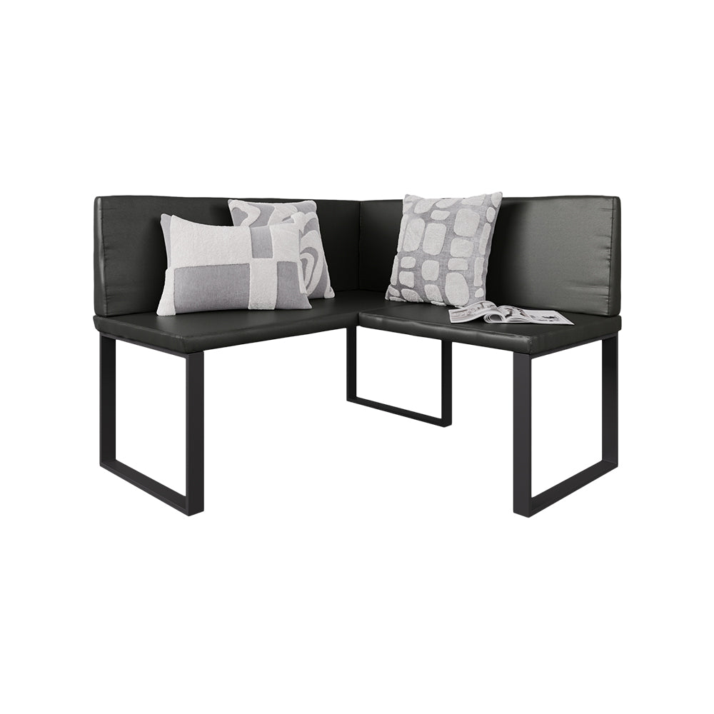 Vicco panca ad angolo Nero 120 x 120 cm