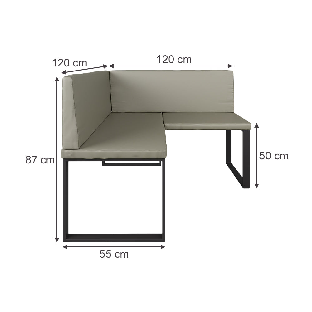 Vicco panca ad angolo Cachemire 120 x 120 cm