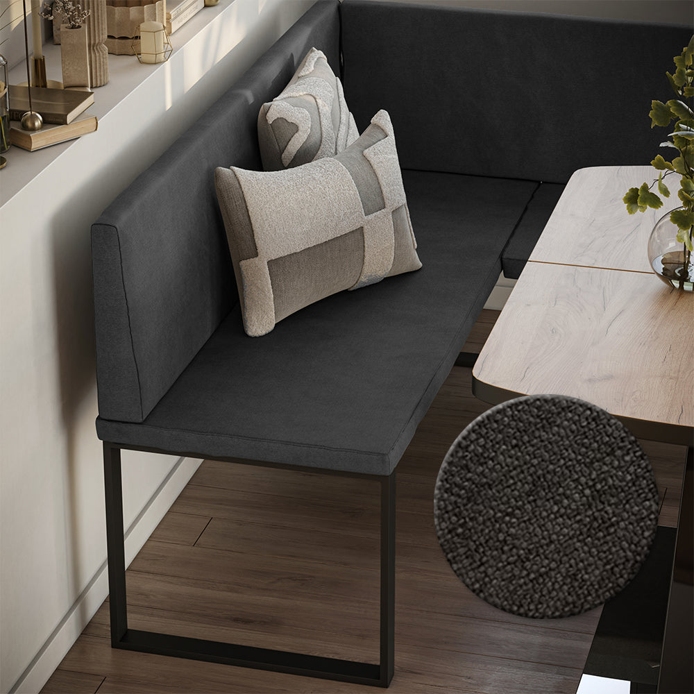 Vicco panca ad angolo Antracite 120 x 150 cm