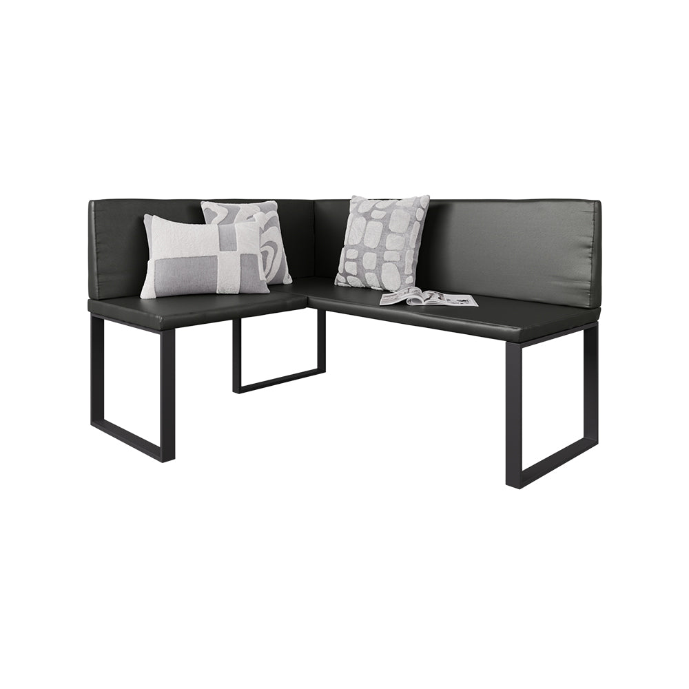 Vicco panca ad angolo Nero 120 x 150 cm