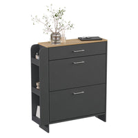 Vicco Mobile porta scarpe Antracite/quercia 88.4 x 101.6 cm Con scomparti aperti e chiusi