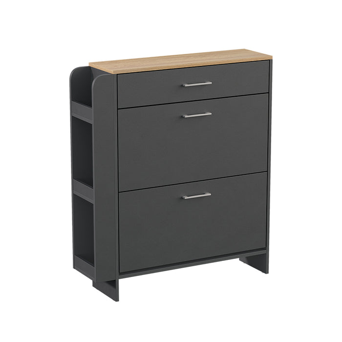 Vicco Mobile porta scarpe Antracite/quercia 88.4 x 101.6 cm Con scomparti aperti e chiusi