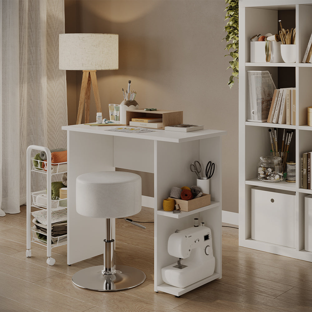 Vicco Scrivania con ripiani Bianco 80 x 40 cm