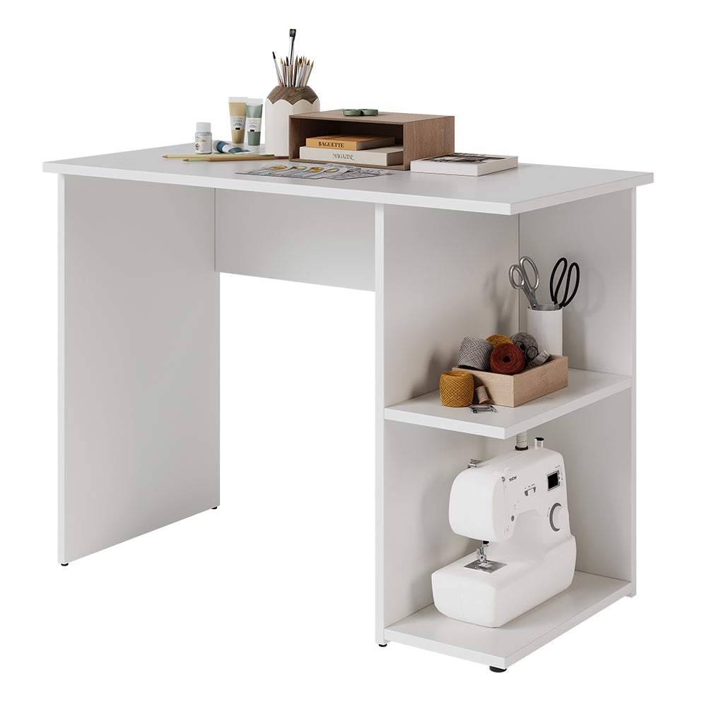 Vicco Scrivania con ripiani Bianco 100 x 50 cm