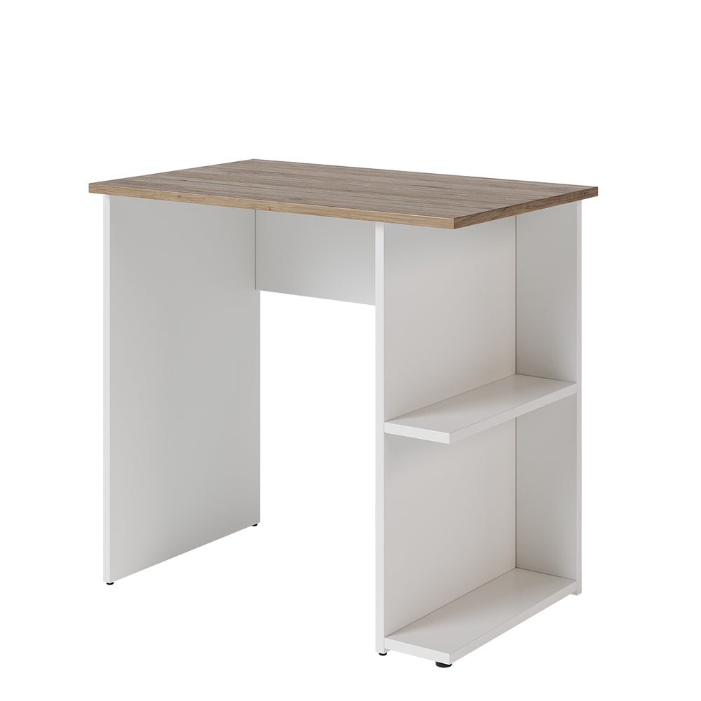 Vicco Scrivania con ripiani Bianco/Artisan 80 x 50 cm