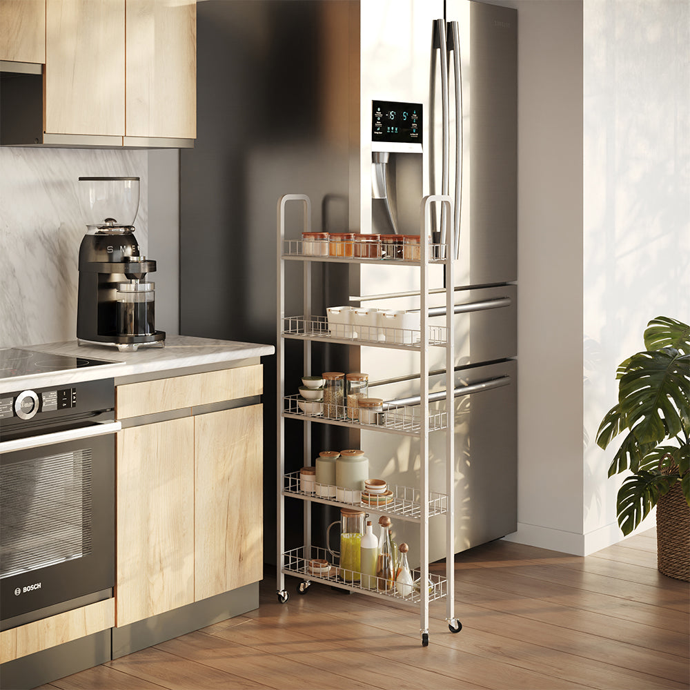 Vicco Piedistallo mobile Bianco 58 x 15 cm con 5 scomparti