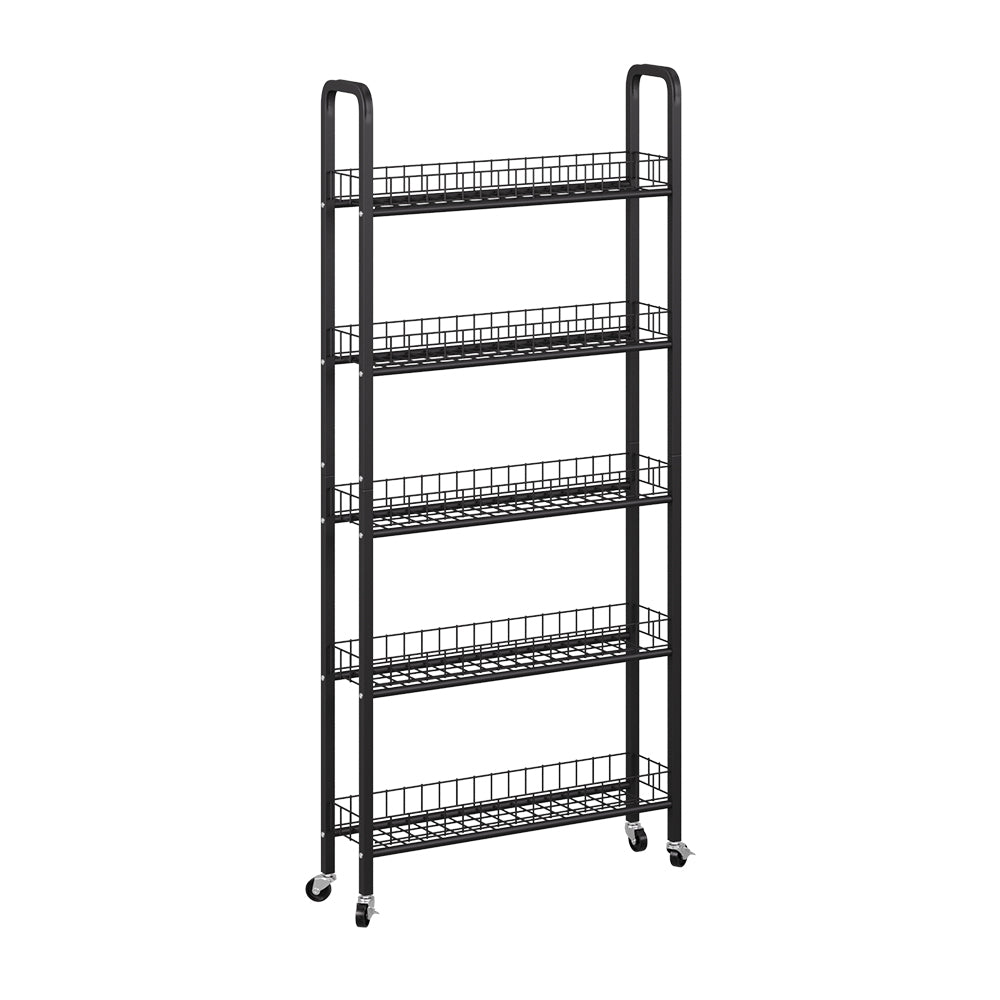Vicco Piedistallo mobile Nero 58 x 15 cm con 5 scomparti