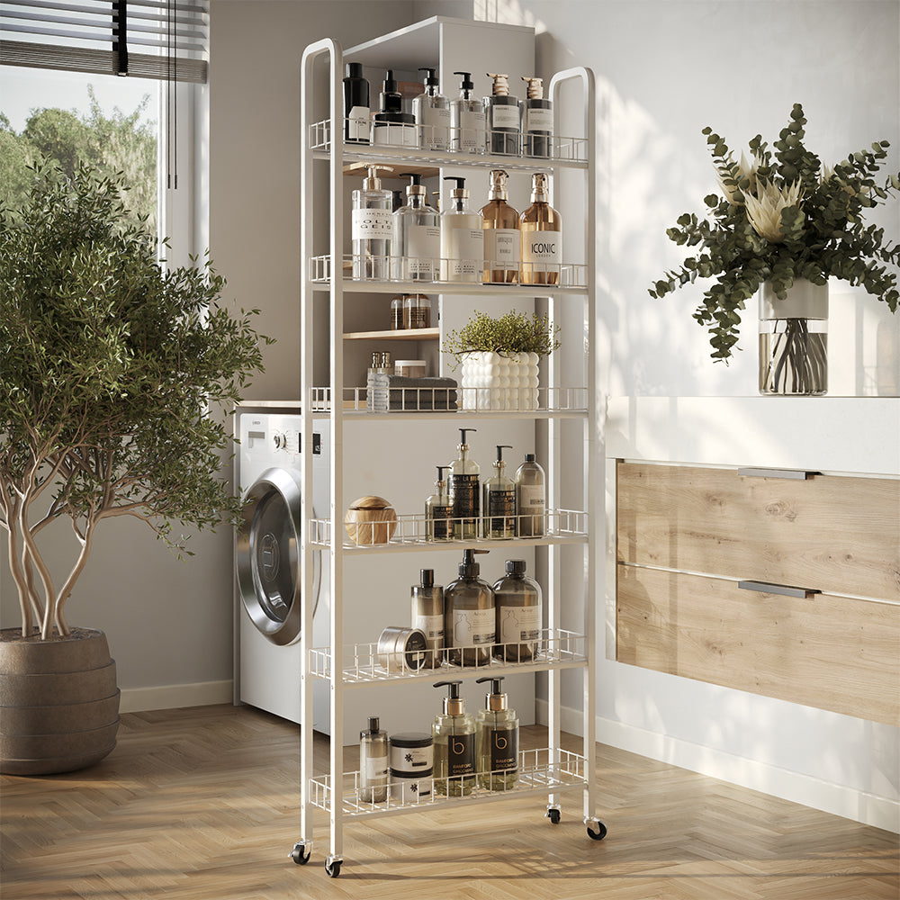Vicco Piedistallo mobile Bianco 58 x 15 cm con 6 scomparti