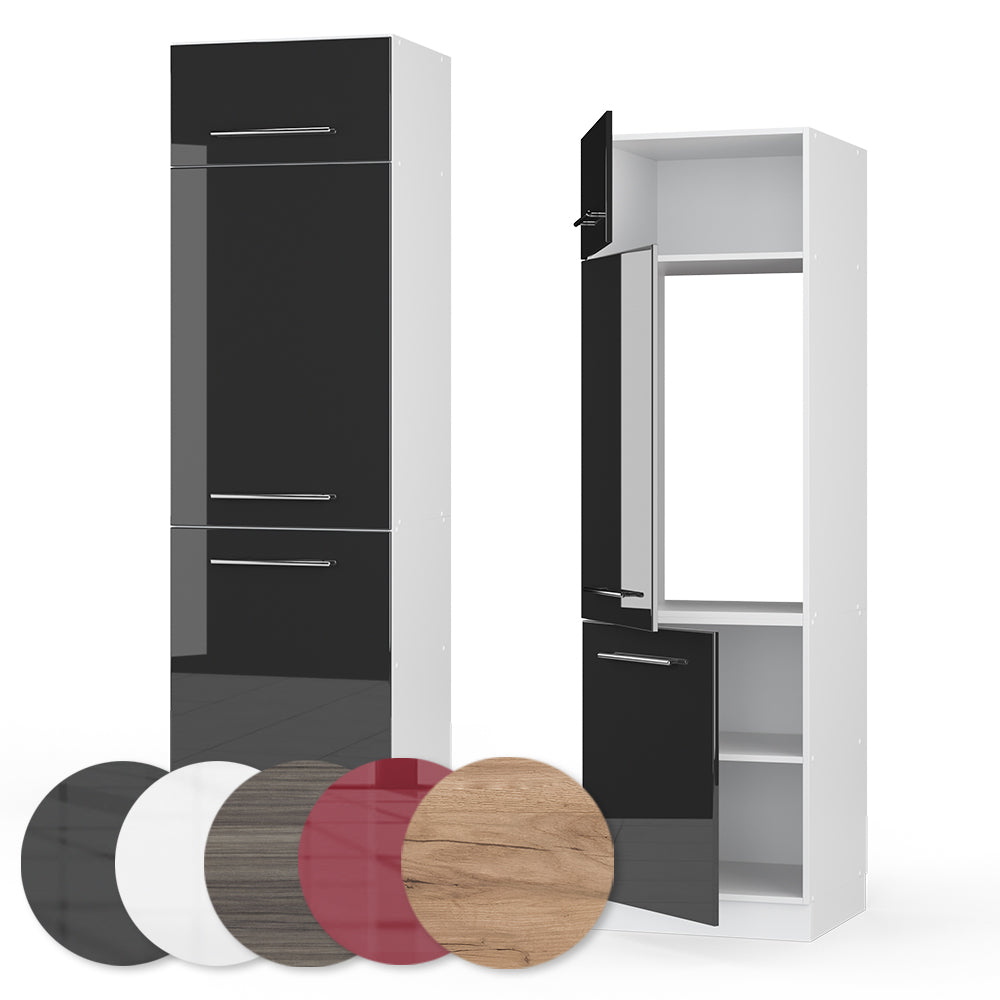 Vicco Armadio frigorifero Antracite lucido 60 cm