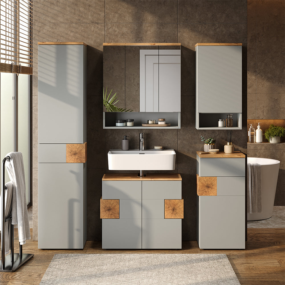 Vicco Mobile sottolavabo per bagno Grigio/Artisan 73.1 x 64 cm