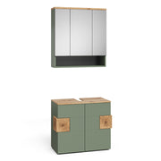 Vicco Set mobili bagno Verde/Artigianale 2 parti