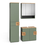 Vicco Set di mobili da bagno Verde/Artigianale 3 parti