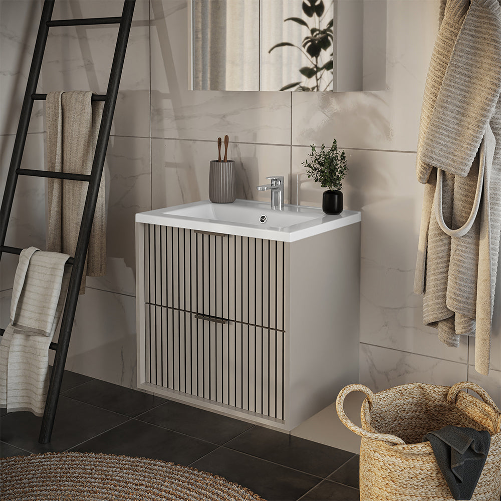 Vicco Set di mobili da bagno Cachemire 60.2 x 45 cm con lavabo
