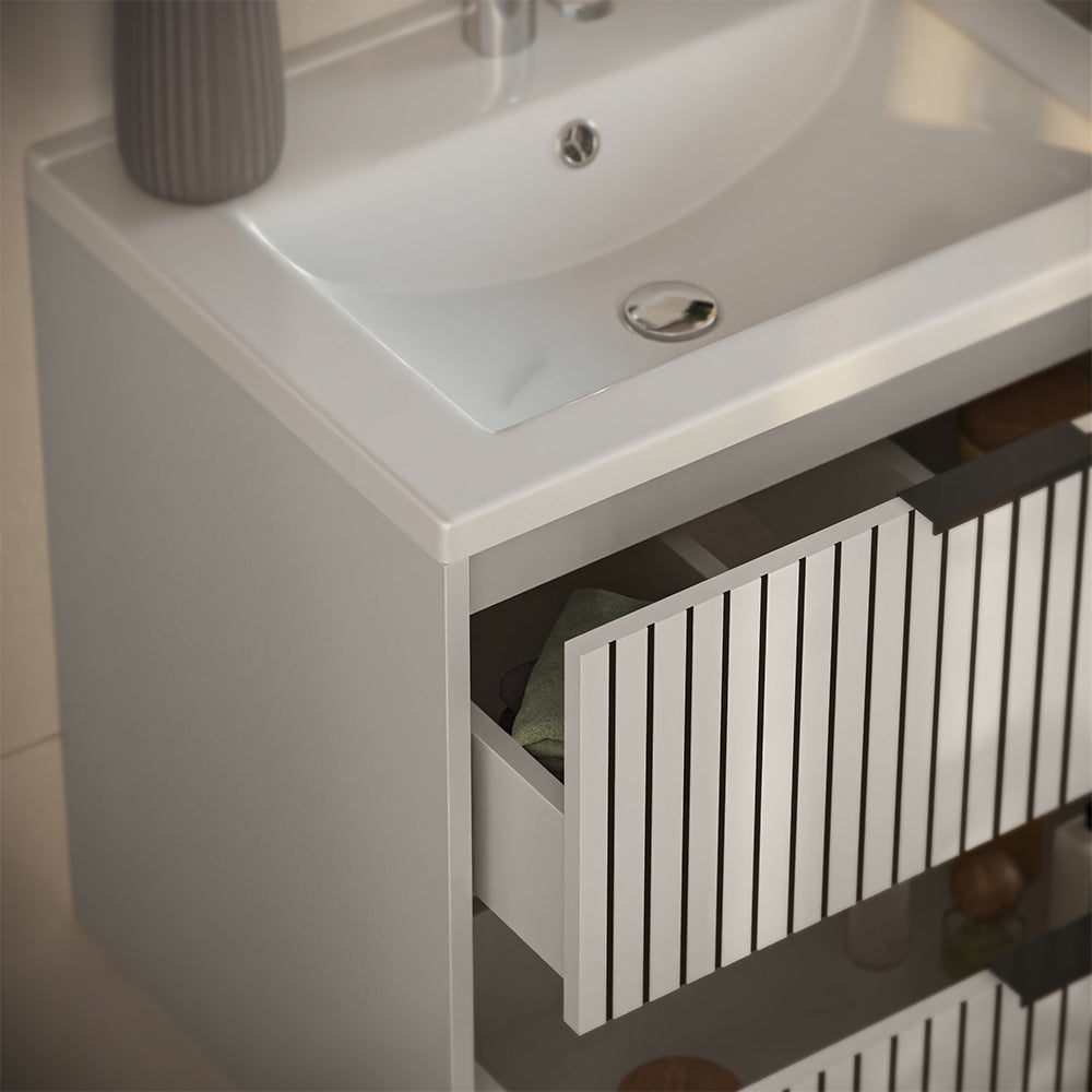 Vicco Set di mobili da bagno Cachemire 60.2 x 45 cm con lavabo