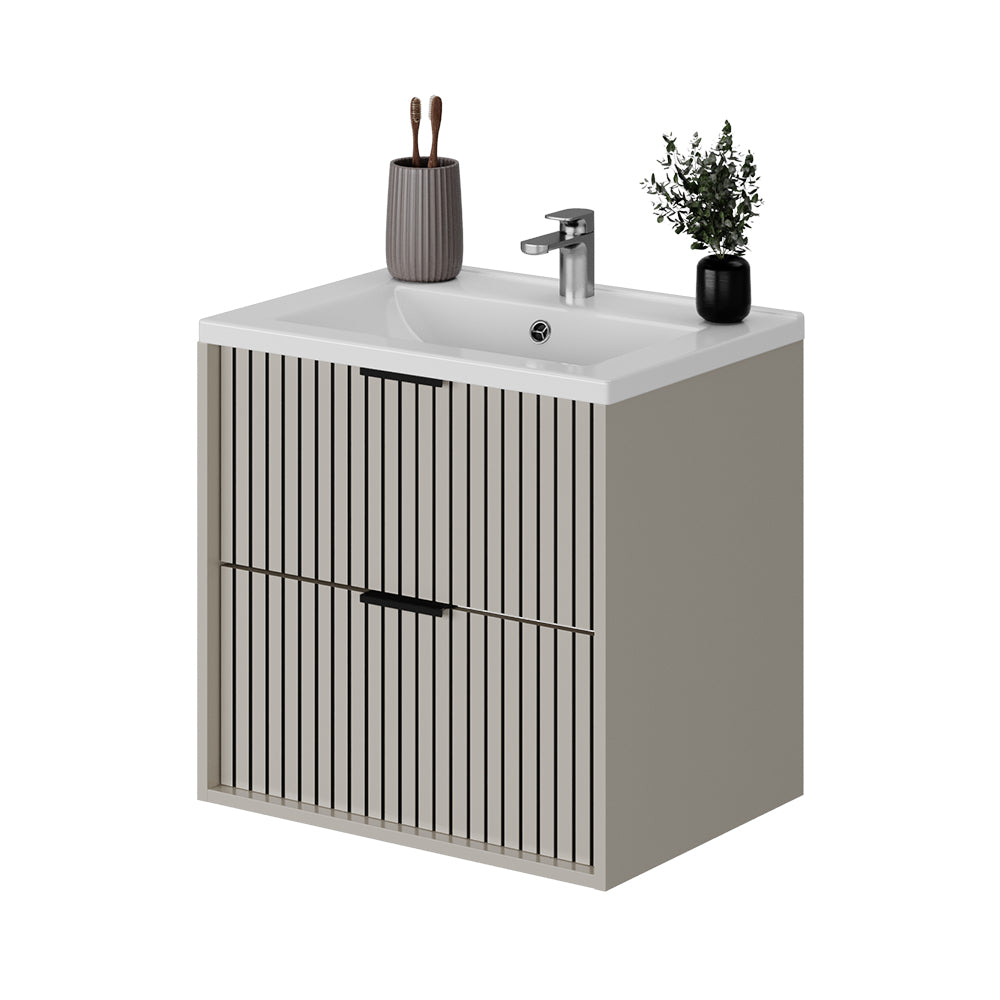 Vicco Set di mobili da bagno Cachemire 60.2 x 45 cm con lavabo
