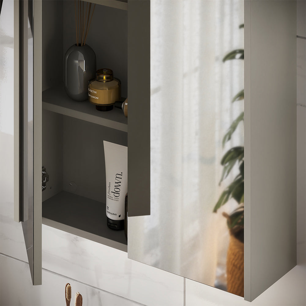 Vicco Specchio contenitore bagno Cachemire 60 x 75.8 cm con 3 scomparti chiusi
