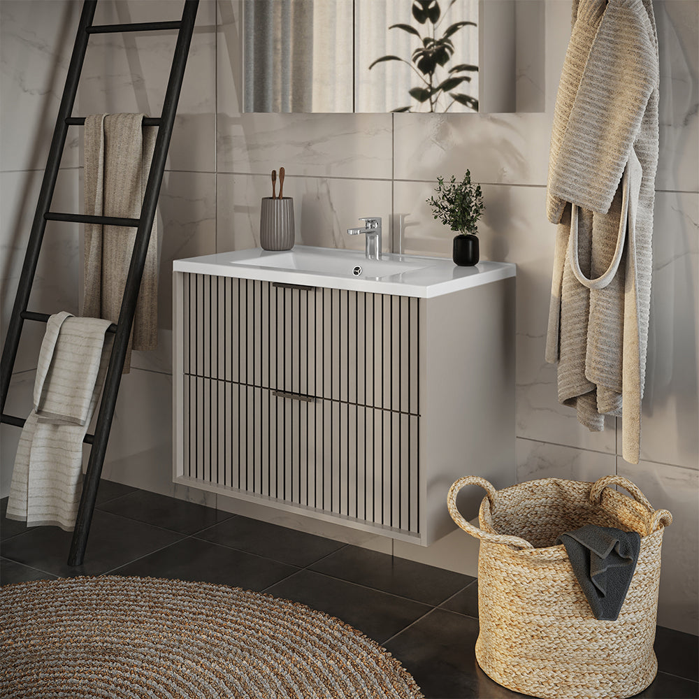 Vicco Set di mobili da bagno Cachemire 80 x 57 cm con lavabo