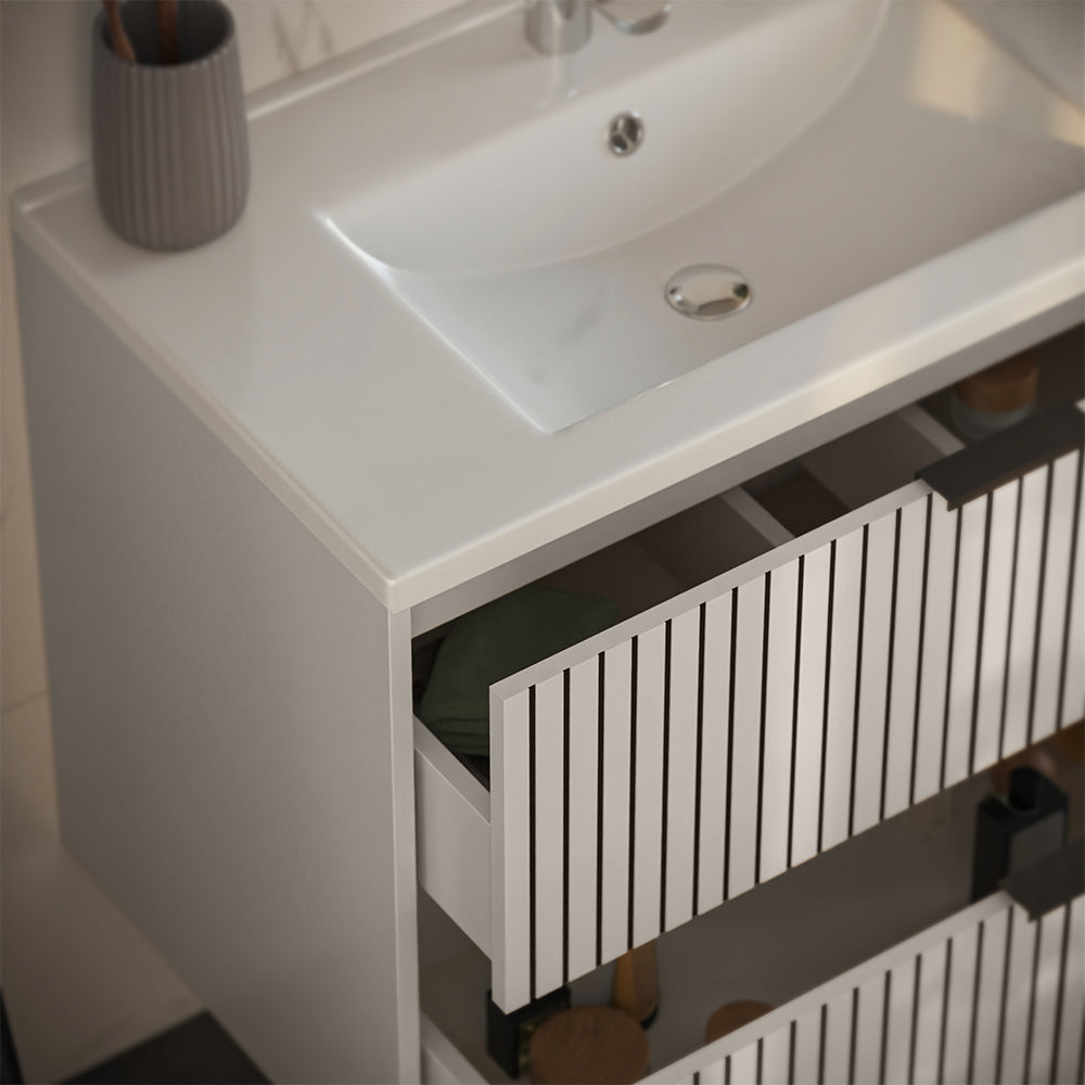 Vicco Set di mobili da bagno Cachemire 80 x 57 cm con lavabo