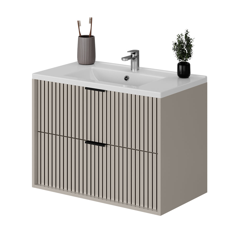 Vicco Set di mobili da bagno Cachemire 80 x 57 cm con lavabo