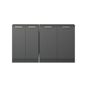Vicco Mobile cucina sottotetto Antracite-oro 140 cm Set di 2