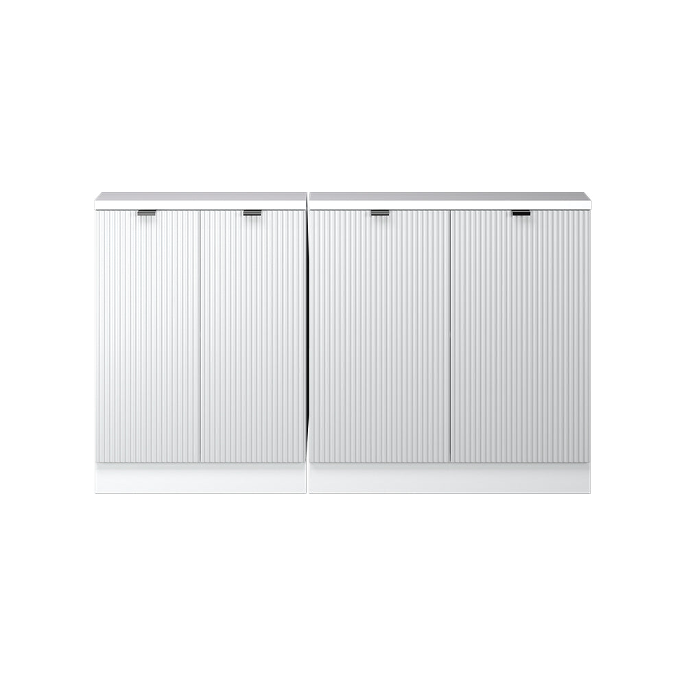 Vicco Mobile cucina sottotetto Ondulazione bianca 140 cm Set di 2