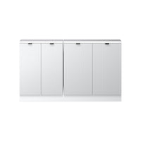 Vicco Mobile cucina sottotetto Ondulazione bianca 140 cm Set di 2