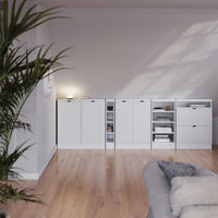 Vicco Mobile cucina sottotetto Ondulazione bianca 140 cm Set di 2